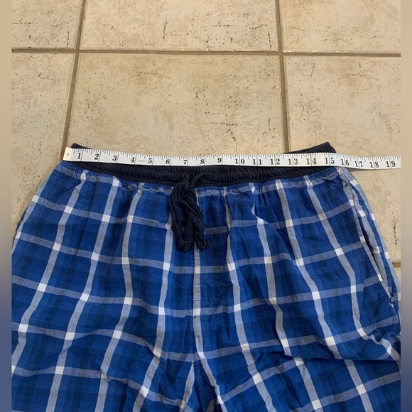 Frank & Bailey Blue Plaid Pajama Jogger Pants | Lounge Sleepwear | Size L/G - Picture 4 of 5